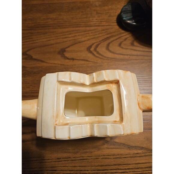 *RARE* Vintage DEPARTMENT 56 Americana Bird House TEA POT Flag 9-1/2" x 7" - Picture 4 of 5